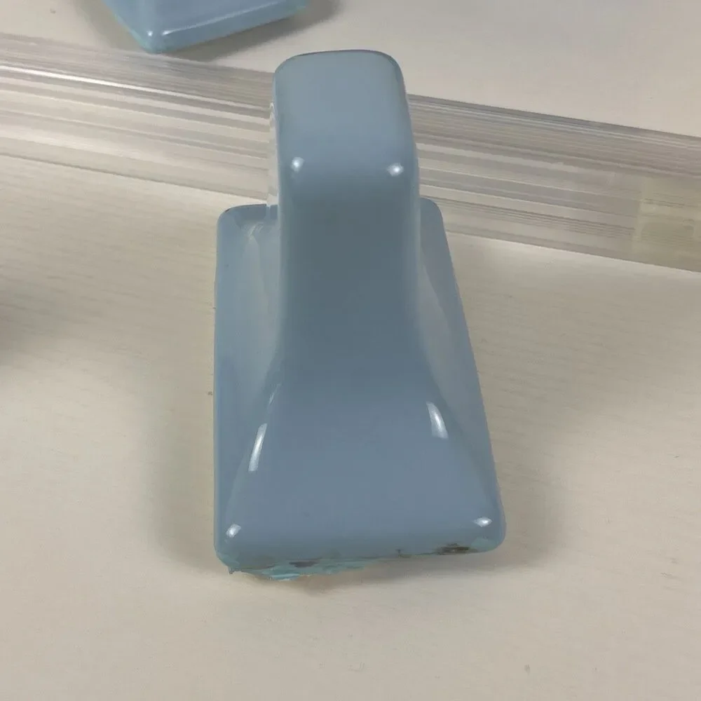 Vintage 8pc. MCM Ceramic Bathroom Porcelain Accessory Set Light Blue Japan Sun